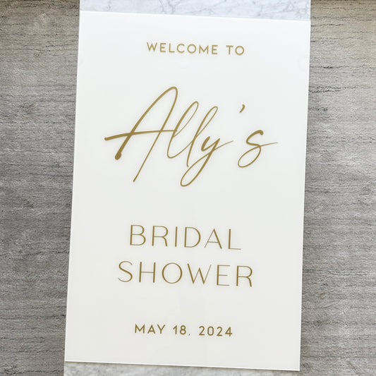 Bridal Shower Welcome Sign - Vertical