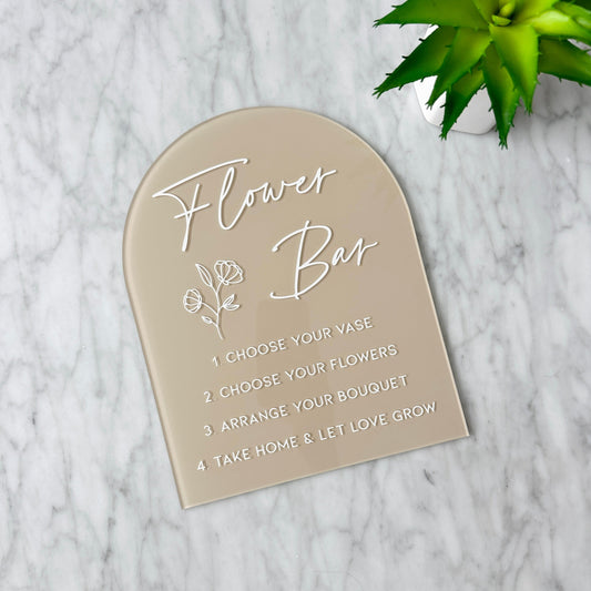 Flower Bar Table Sign