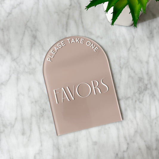 Favors Table Sign - Customizable