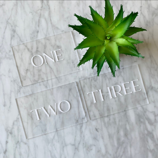 Table Number Signs - Horizontal