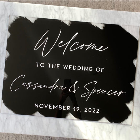 Wedding Welcome Sign - Classic Horizontal