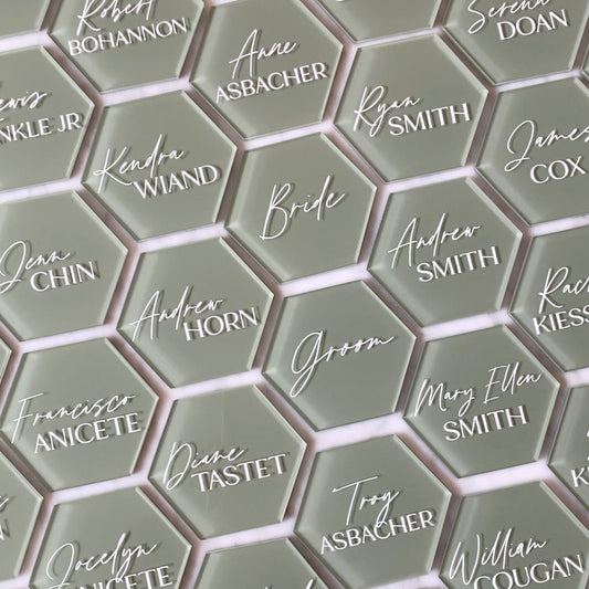 Place Cards - Hexagon